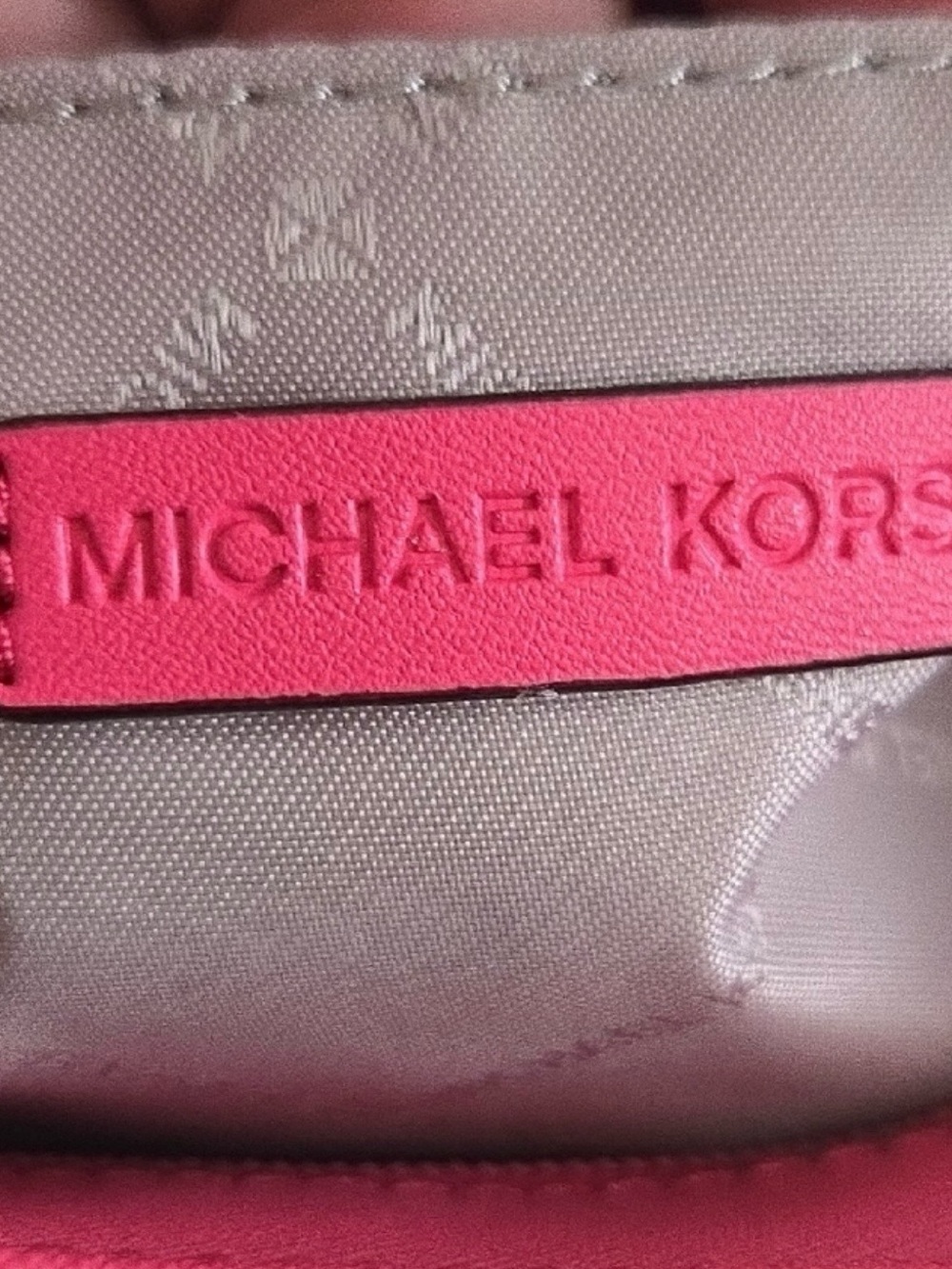 Michael Kors Pink Saffiano Leather Crossbody Messenger Bag - Picture 4 of 5